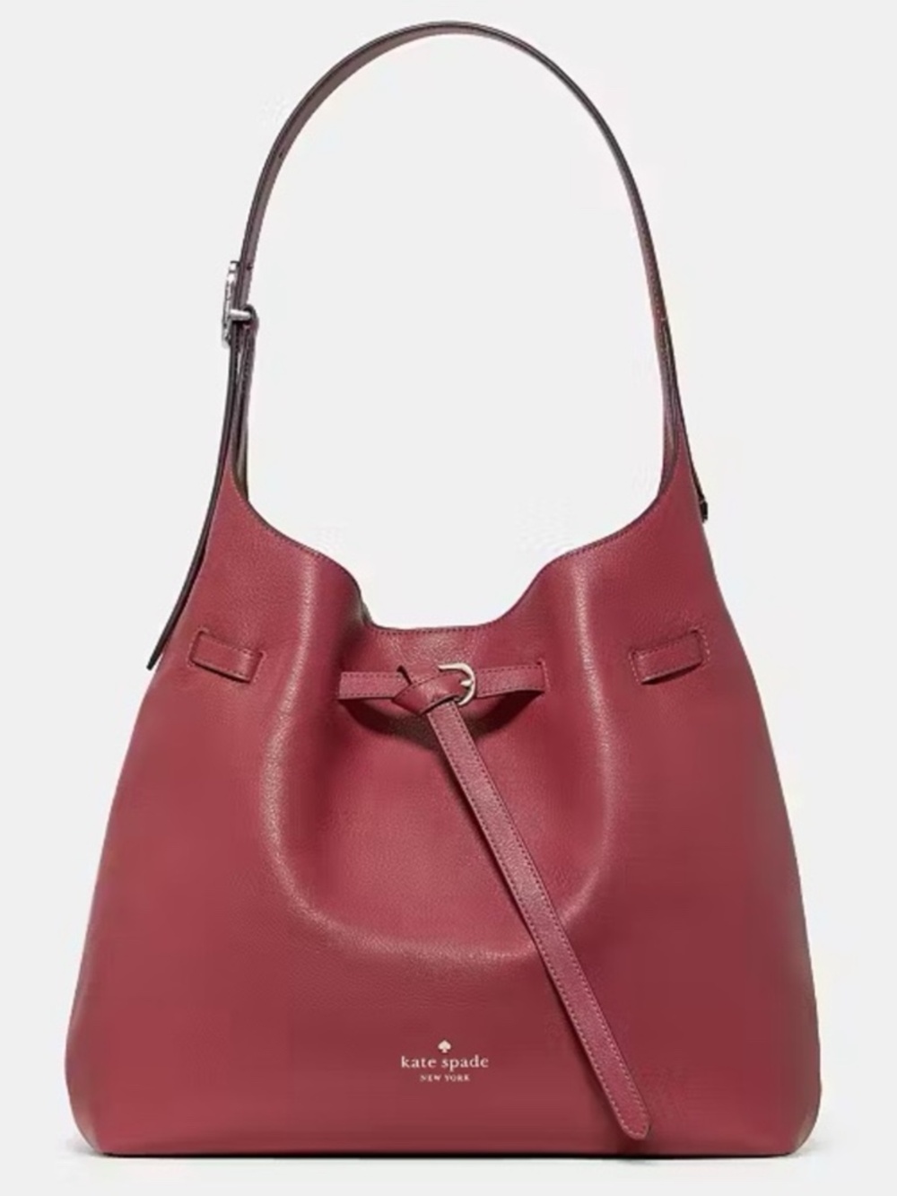 Kate Spade New York 454 Belted Large Shoulder Bag Red Jasper